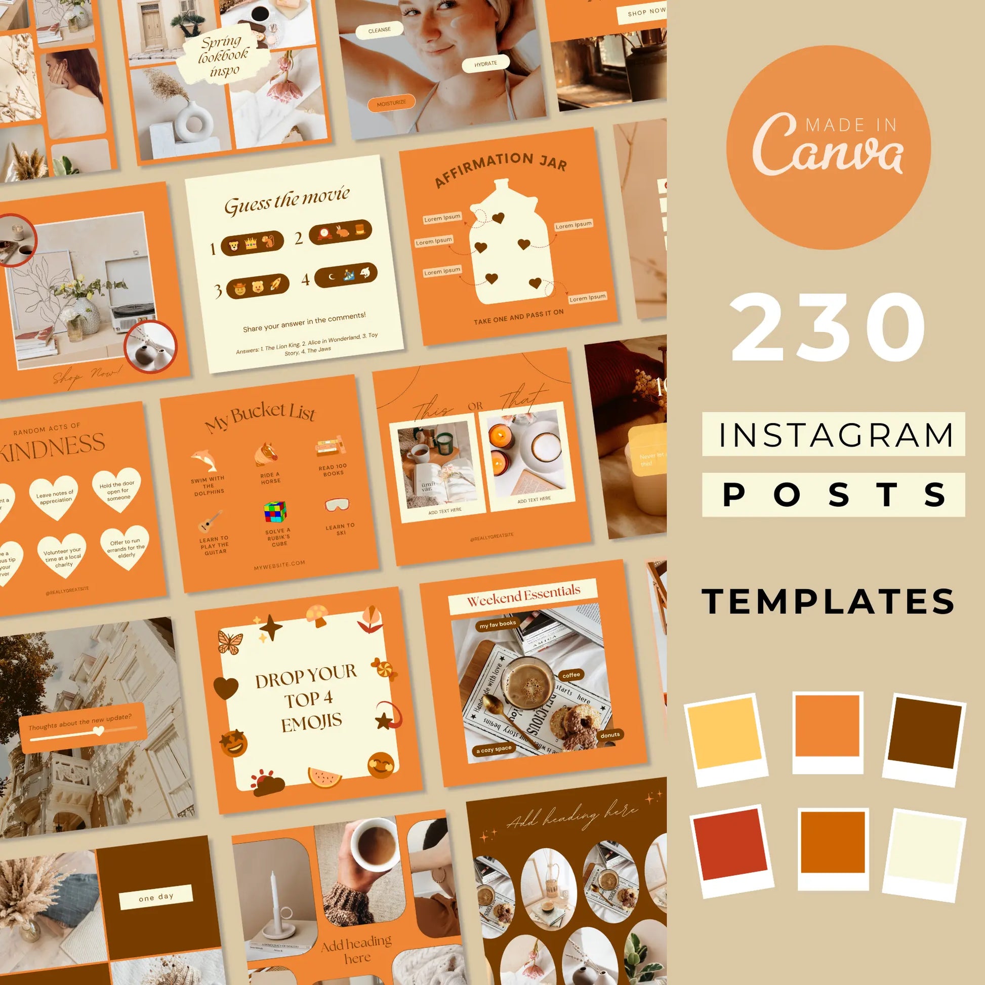 230 Boho Canva Templates For Instagram – Tennessee Toad Designs